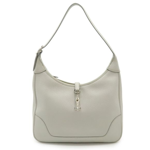 Hermes Trim 31 Shoulder Bag One Shoulder Semi- Shoulder Taurillon Clemence Pearl - Picture 1 of 9